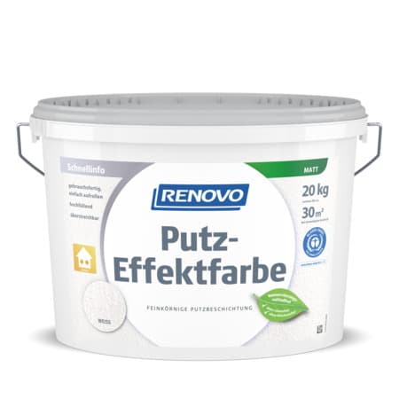 Putz-Effektfarbe weiß